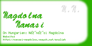 magdolna nanasi business card